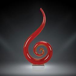 Red Fire Glass Art
